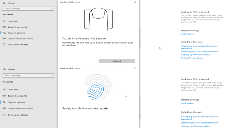 Windows Hello を使用して指紋またはその他のデバイスを使用して PC にログインする方法